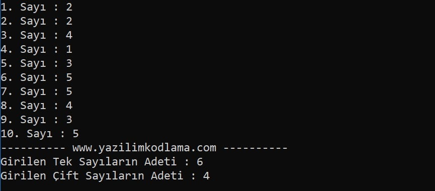C++ Fonksiyon Kullanarak Tek / Çift Sayı Kontrolü – Web Tasarım & Programlama