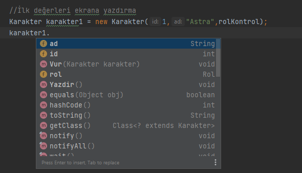 Java Sınıf ve Nesne Kullanımı – Web Tasarım & Programlama