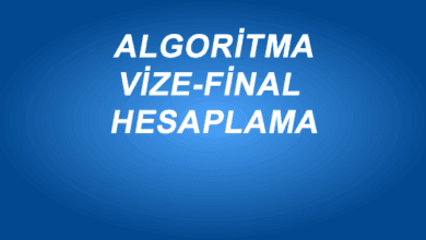 Algoritma – Vize Final Ortalaması Hesaplama – Web Tasarım & Programlama