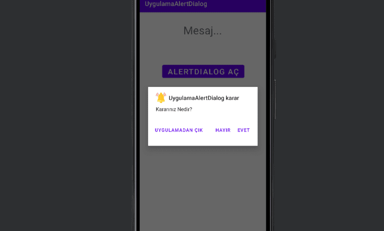 Android AlertDialog Kullanımı – Web Tasarım & Programlama