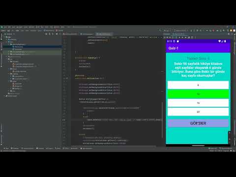 Android Örnekleri – Quiz Test Uygulaması Yapımı – Web Tasarım & Programlama