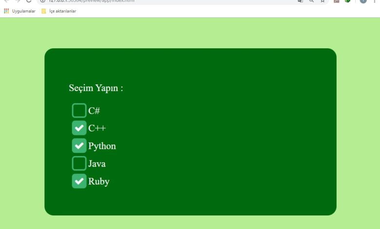 CSS ile Checkbox’ lara Stil Verme (Kod + Video)