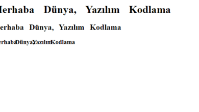 HTML CSS Kelimeler Arasında Boşluk Yapma – Web Tasarım & Programlama