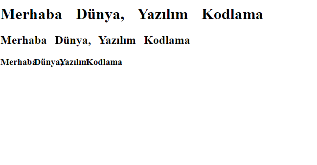 HTML CSS Kelimeler Arasında Boşluk Yapma – Web Tasarım & Programlama