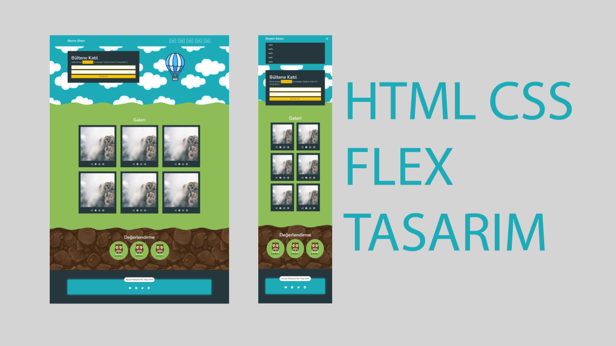 HTML CSS ile Web Sayfası Oluşturma (Flex) – Web Tasarım & Programlama