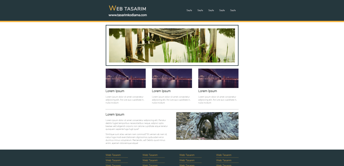 HTML ve CSS Kodları ile Site Yapımı (Flex) – Web Tasarım & Programlama