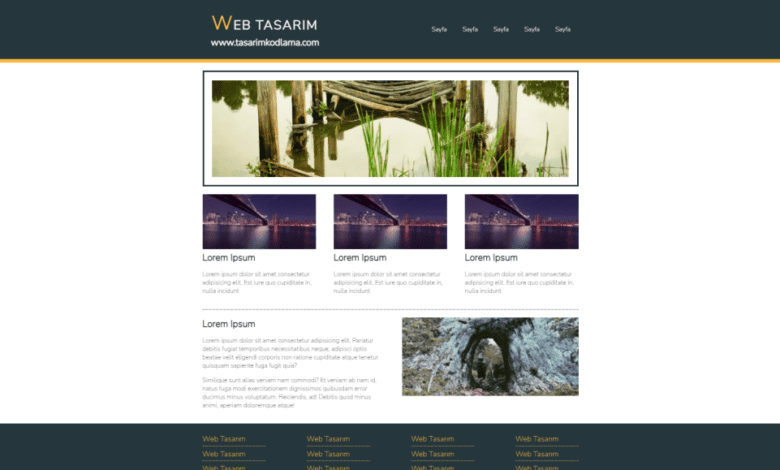 HTML ve CSS Kodları ile Site Yapımı (Flex) – Web Tasarım & Programlama