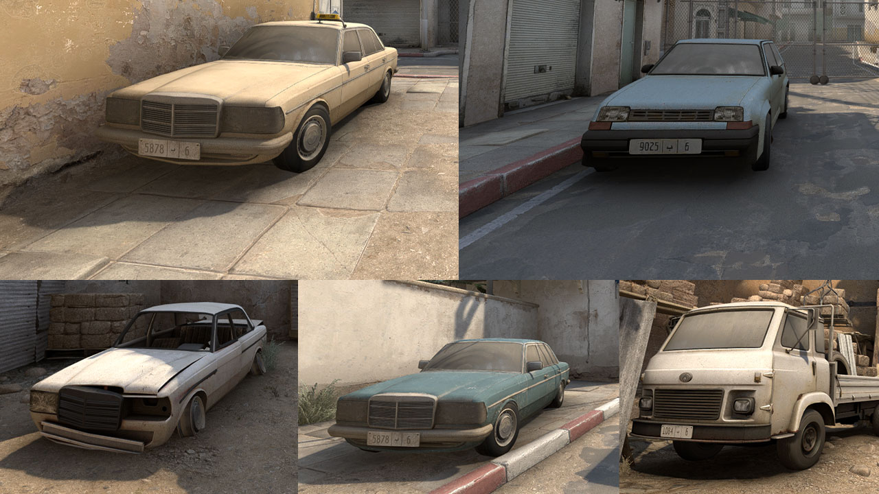 csgo dust 2 cars