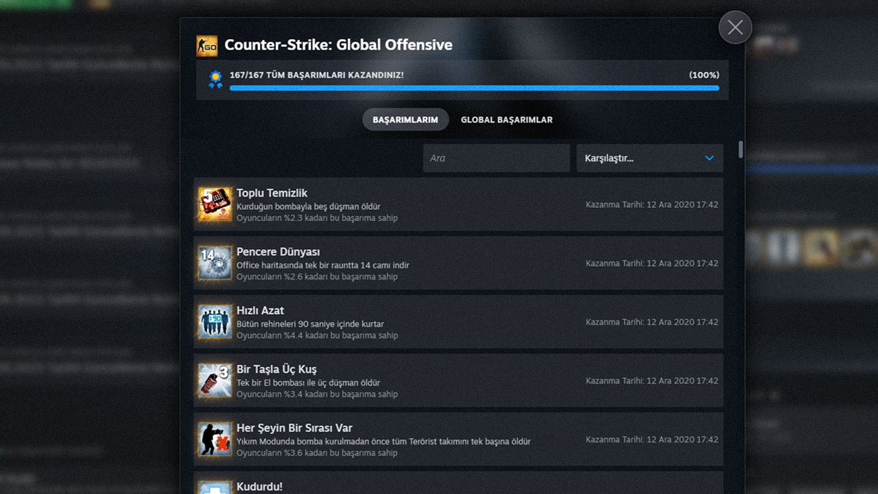 csgo all achievement