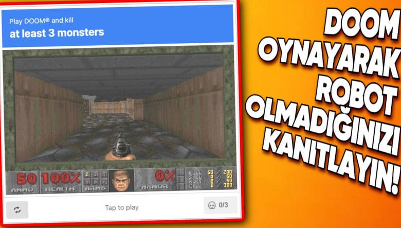 DOOM, Şimdi de CAPTCHA Testinde Oynanabiliyor!