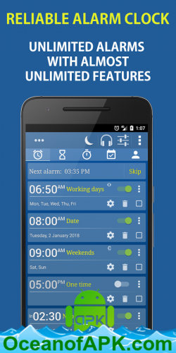 Alarm Clock & Timer & Stopwatch & Tasks & Contacts v6.3 b165 [Paid] APK Free Download