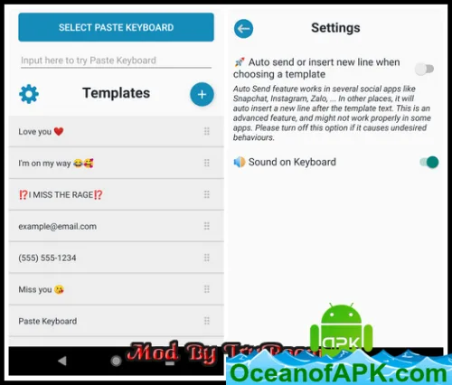 Auto Paste Keyboard - AutoSnap Keyboard v1.2.0 [Mod] [Sap] APK Free Download