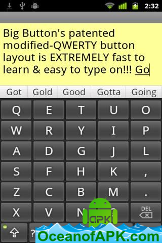 Big Buttons Keyboard Deluxe v4.0.5 APK Free Download