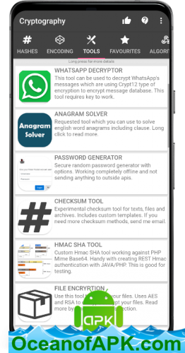 Cryptography - Collection of ciphers and hashes v1.9.1 [Unlocked] APK Free Download