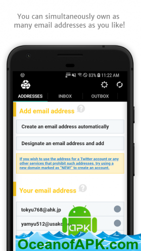 InstAddr - Instant Email Address v2022.10.07.1 [Mod] APK Free Download