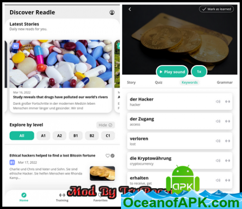 Learn German: The Daily Readle v3.1.4 [Mod] APK Free Download