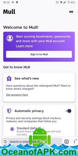Mull - Privacy oriented web browser v109.1.1 APK Free Download