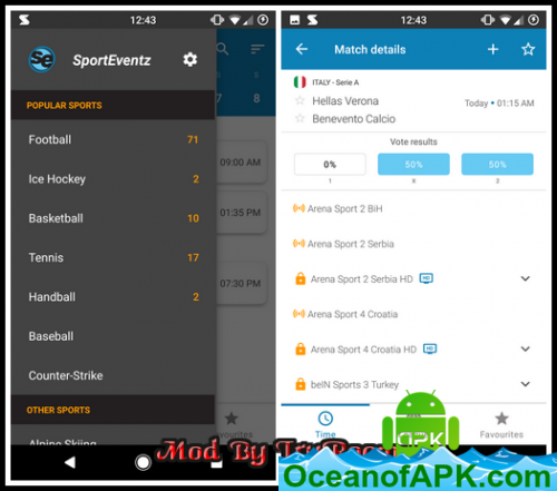 SportEventz - Live sport on TV v1.2.1 [Mod] [Sap] APK Free Download