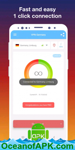 VPN Germany: Limitless VPN v1.76 (Professional) APK Free Obtain