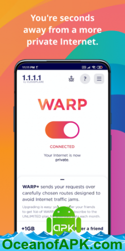 1.1.1.1 (Cloudflare DNS) Faster & Safer Internet v6.3 [Unlimited] APK Free Download