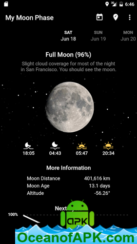 My Moon Phase Pro - Moon, Golden Hour & Blue Hour! v1.7.3.1 [Paid] APK Free Download