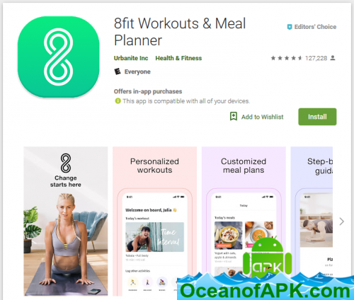 8fit Workouts & Meal Planner v4.3.2 [Pro] APK Free Download