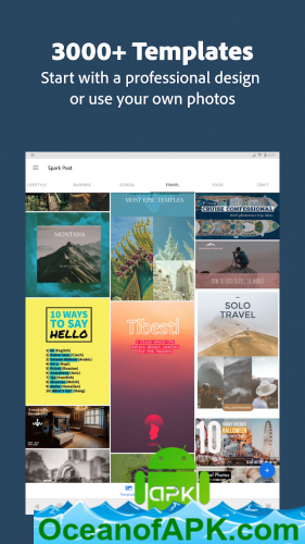 Adobe Spark Post: Graphic Design & Story Templates v6.9.0 [Pro] APK Free Download