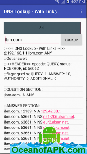 DNS Lookup - With Links v1.6.4 [Ads-Free] APK Free Download