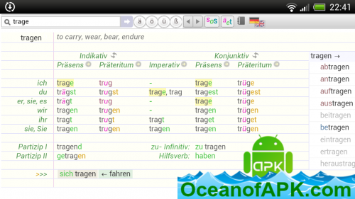 Das Verbarium, German Verbs Pro v1.0.66 [Paid] APK Free Download