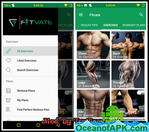 Fitvate Gym Workout Trainer Fitness Coach Plans v7.4 [Mod] APK Free Download