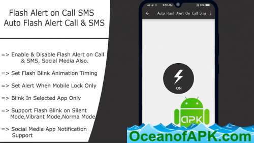 Flash on Call and SMS : Automatic flashlight v1.0.2 [Ads-Free] APK Free Download