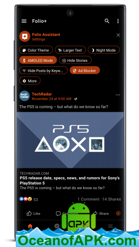Folio for Facebook & Messenger v3.4.6 [Premium] [Mod] [AOSP] APK Free Download