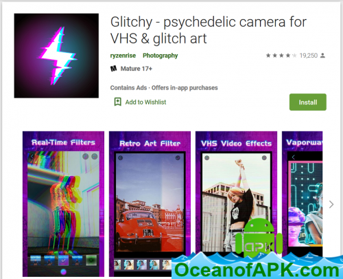 Glitchy - Psychedelic Camera for VHS & Glitch Art v2.1.4 [VIP] APK Free Download