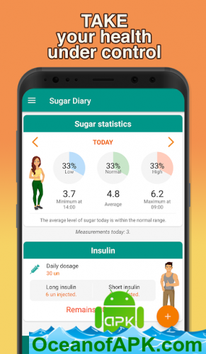 Glucose tracker & Diabetic diary. Your blood sugar v3.2.4 [Mod] APK Free Download