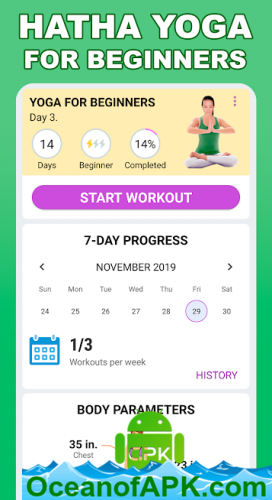 Hatha yoga for beginners－Daily home poses & videos v3.1.1 [Unlocked] APK Free Download