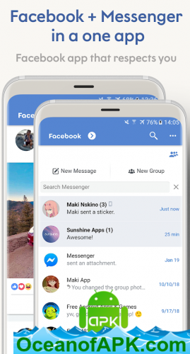 Maki+:Facebook and Messenger in a single app v3.4.4 Sakura b112 [Paid] APK Free Download