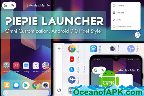 PiePie Launcher- Omni Customizable Pixel Launcher v1.3.0 [Pro] APK Free Download