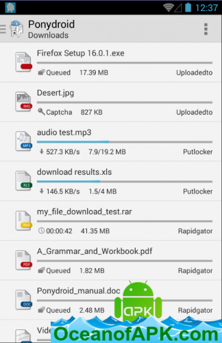 Ponydroid Download Manager v1.5.7 [Patched] APK Free Download