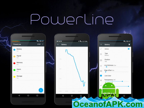 PowerLine: On screen battery, signal, data lines v5.4 [Pro] APK Free Download