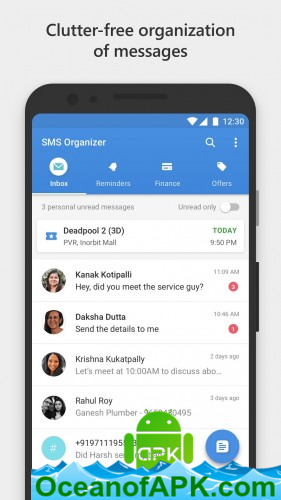 SMS Organizer - Clean, Reminders, Offers & Backup v1.1.128 [Lite Mod] APK Free Download