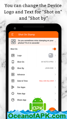 Shot On Stamp Photos with ShotOn Watermark Camera v1.2.3 [Premium] APK Free Download
