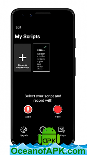 Teleprompter with Video & Audio v2.0.10 [Unlocked] APK Free Download