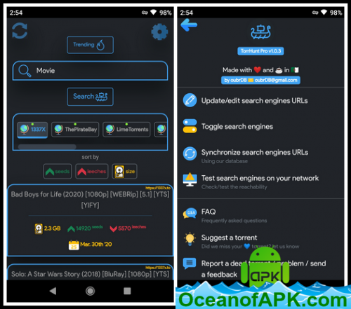 TorrHunt Pro - Torrent search engine & Magnet v1.0.3 [Paid] [Sap] APK Free Download