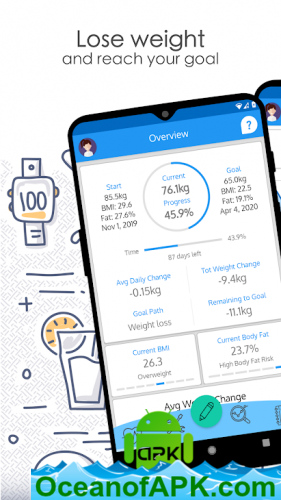 Weight Loss Tracker with Measures v1.4.1 [Premium] APK Free Download
