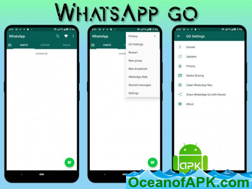 WhatsApp GO v0.21.4L (WA v2.21.10.16)(All Packages) APK Free Obtain