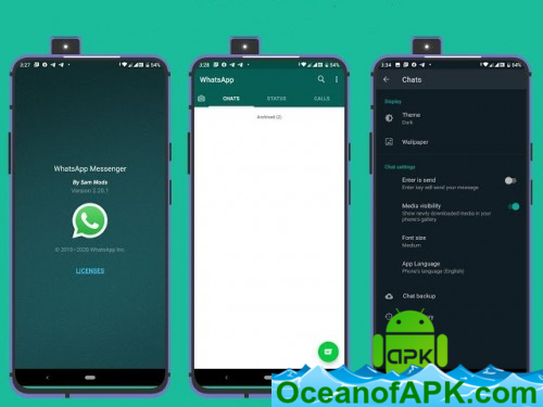 WhatsApp Messenger v2.20.6 Mod [Dark With Privacy] APK Free Download