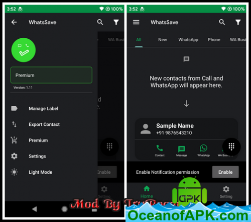 WhatsSave: Auto Save Number, Export WhatsApp Cont v1.11 [Mod] APK Free Download